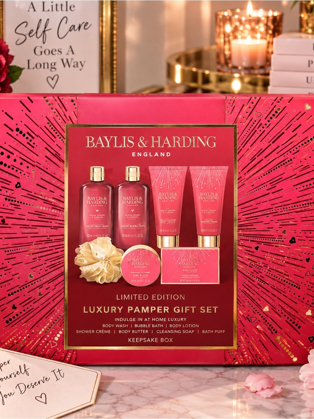 Baylis & Harding Pink Luxury Pamper Body Wash Gift Set